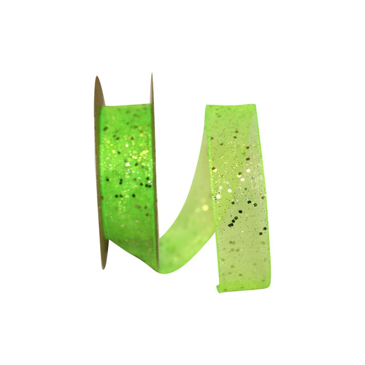 JAM Paper 5/8" x 25yd. Glitter Mono Sheer Ribbon